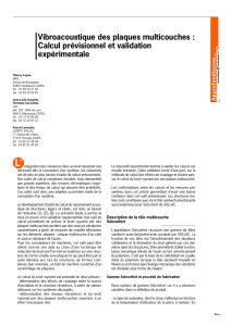 Calcul prévisionnel et validation expérimentale