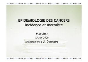 Epidémiologie des cancers