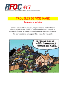 TROUBLES DE VOISINAGE - FO Territoriaux Mulhouse