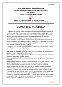 &Eacute;tats de veille et de sommeil