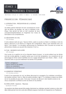 SéaNcE 1 "MES PREMIèRES étOILES" - Planétarium de Vaulx