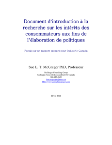 Document d`introduction à la recherche sur les intérêts des
