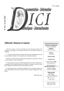 Editorial : Humeur et rumeur