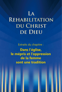 PDF - La Rehabilitation du Christ de Dieu