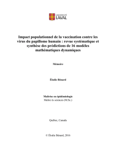 Impact populationnel de la vaccination contre les virus du papillome
