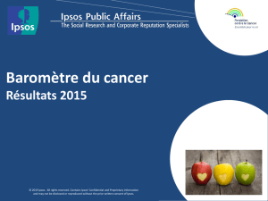 baromètre du cancer » 2015 - Fondation contre le Cancer