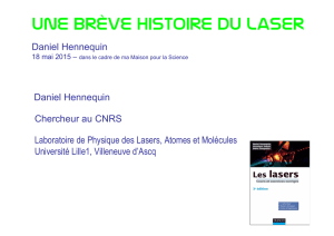Histoire des lasers - Laboratoire de Physique des Lasers, Atomes et