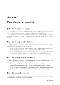 Annexe B Propriétés de symétrie