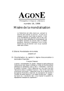 Misère de la mondialisation