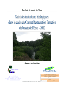 Rapport Bassin Erve 2012 - Syndicats du Bassin de l`Erve