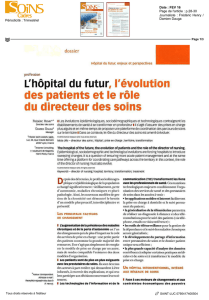 L`hôpital du futur, révolution des patients et le rôle du directeur des
