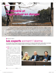 La Planète et l`agriculture en danger