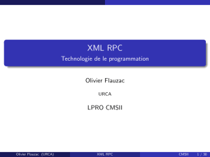 XML RPC - Technologie de le programmation