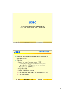 Java DataBase Connectivity JDBC