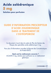 guide d`information prescripteur d`acide zoledronique dans