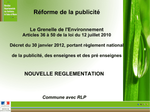 Réforme de la publicité - Préfecture de Seine-et