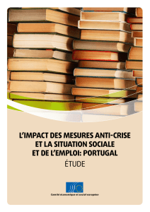 L`IMPACT DES MESURES ANTI-CRISE ET LA