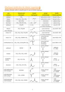 Quelques molécules de chimie organique