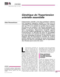 Génétique de l`hypertension artérielle essentielle - iPubli