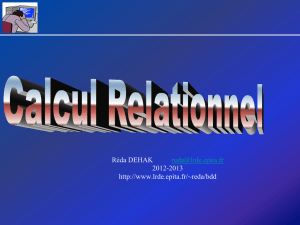 Calcul Relationnel