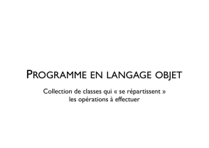programme en langage objet - Serveur pédagogique UFR Sciences