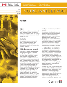 Votre Santé et vous - Radon