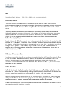 P48 Fonds Jean-Marie Nadeau. - Assemblée nationale du Québec