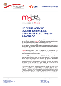 Le futur service d`auto-partage de véhicuLes éLectriques à Monaco