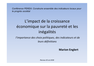 L`impact de la croissance économique sur la pauvreté et les inégalités