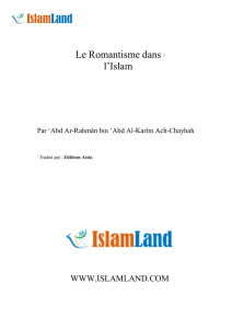Le Romantisme dans l`Islam