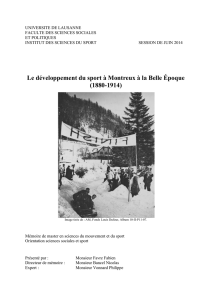 Le développement du sport à Montreux à la Belle Époque (1880