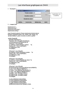 Les interfaces graphiques en JAVA