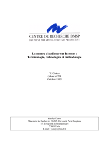 La mesure d`audience sur Internet : Terminologie, technologies et