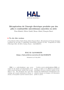 Récupération de l`énergie électrique produite par des piles à