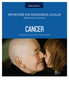 Cancer - Bibliothèque de Québec