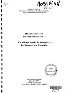 Reconstruction ou modernisation ? Un village après la tempête Le