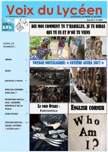 english corner - Lycée Français de Lomé