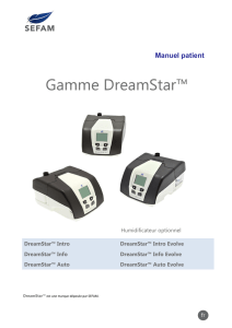 Manuel patient DreamStar Intro, Info, Auto
