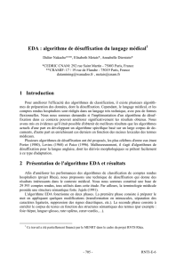 EDA : algorithme de désuffixation du langage