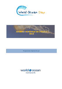 Programmes Journée Mondiale de l`Océan 2015