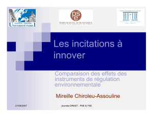 Les incitations à innover - Ecole d`économie de Paris