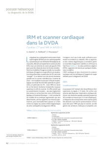 IRM et scanner cardiaque dans la DVDA