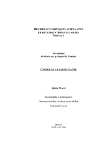 DISCOURS ECONOMIQUES ALTERNATIFS