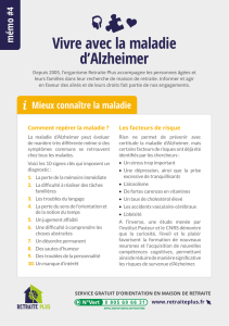 Vivre avec la maladie d`Alzheimer