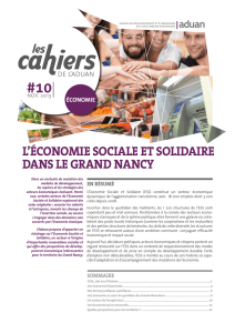 L`&eacute;conomie sociaLe et soLidaire dans Le Grand nancy
