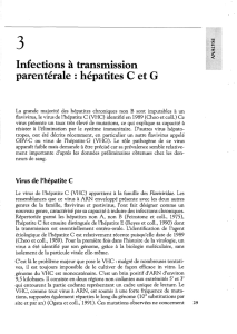 Infections à transmission parentérale : hépatites C et G - iPubli