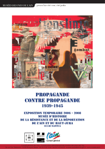 propagande contre propagande - Conseil départemental de l`Ain