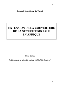 Extension de la couverture de sécurité sociale en Afrique