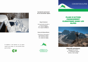 plan d`action changement climatique dans les alpes