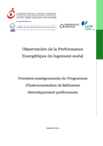 Observatoire de la performance énergétique du logement social